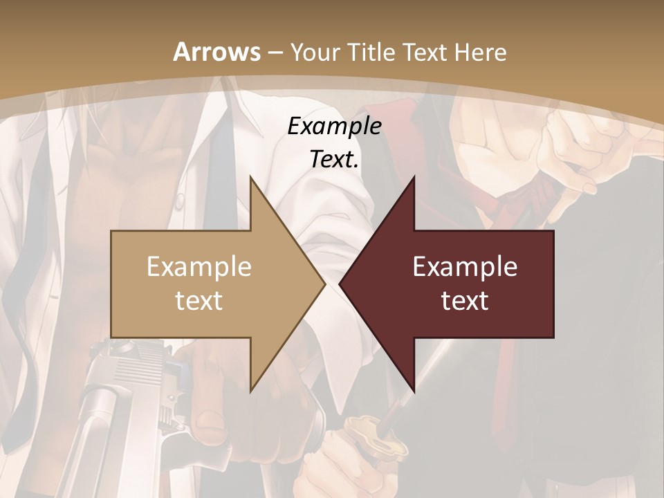 A Couple Of Anime Characters Holding Swords PowerPoint Template