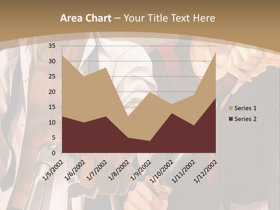 A Couple Of Anime Characters Holding Swords PowerPoint Template