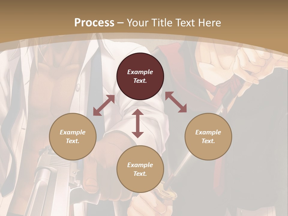 A Couple Of Anime Characters Holding Swords PowerPoint Template