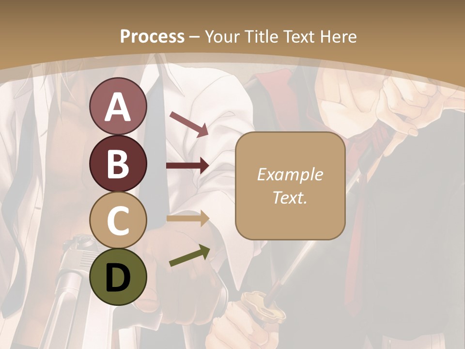 A Couple Of Anime Characters Holding Swords PowerPoint Template