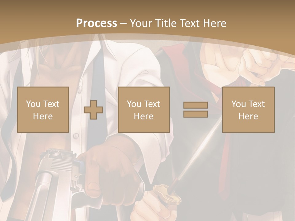 A Couple Of Anime Characters Holding Swords PowerPoint Template