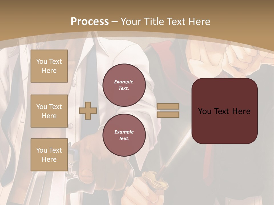 A Couple Of Anime Characters Holding Swords PowerPoint Template