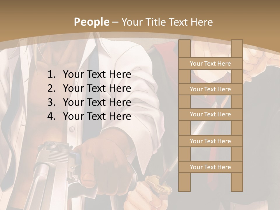 A Couple Of Anime Characters Holding Swords PowerPoint Template