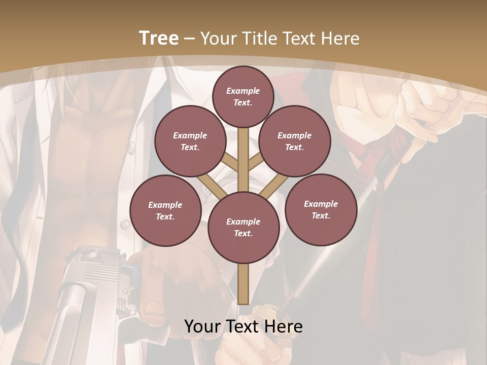 A Couple Of Anime Characters Holding Swords PowerPoint Template