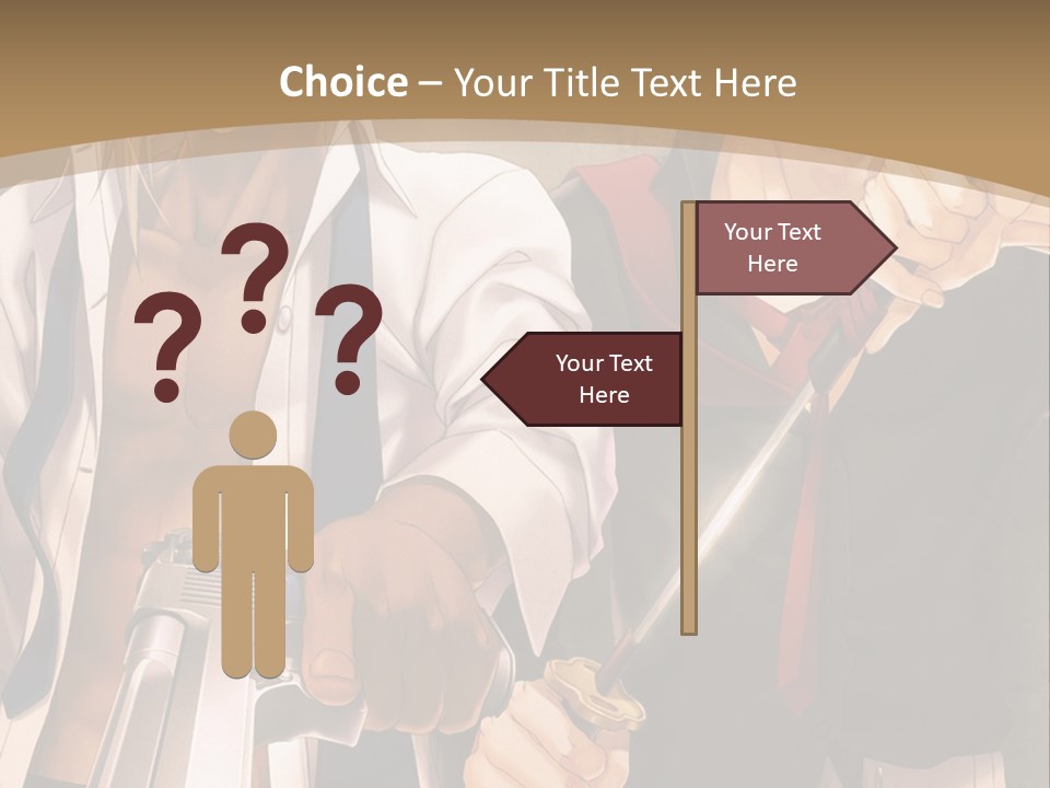 A Couple Of Anime Characters Holding Swords PowerPoint Template