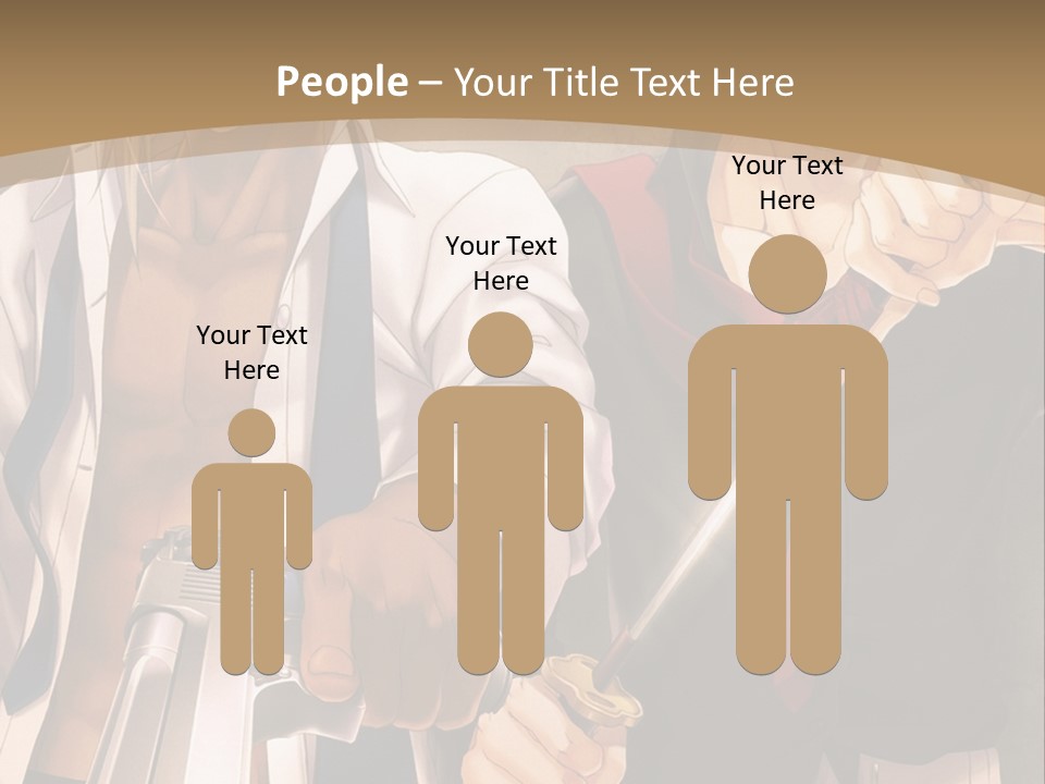 A Couple Of Anime Characters Holding Swords PowerPoint Template