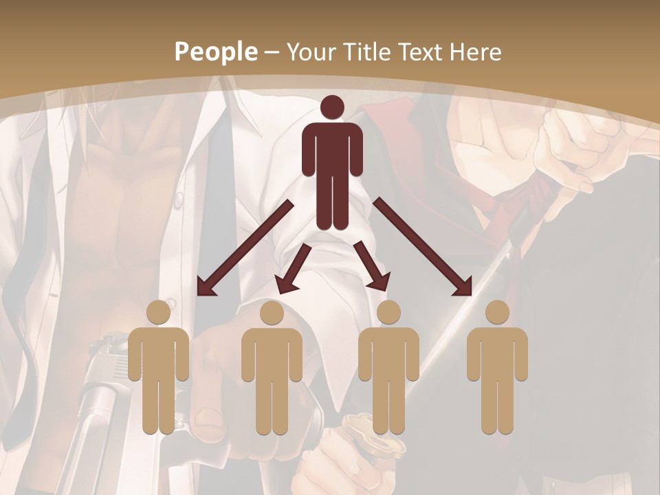 A Couple Of Anime Characters Holding Swords PowerPoint Template