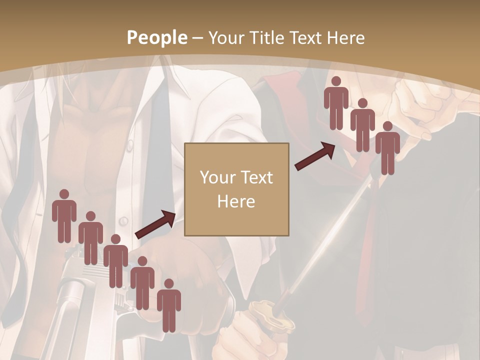 A Couple Of Anime Characters Holding Swords PowerPoint Template