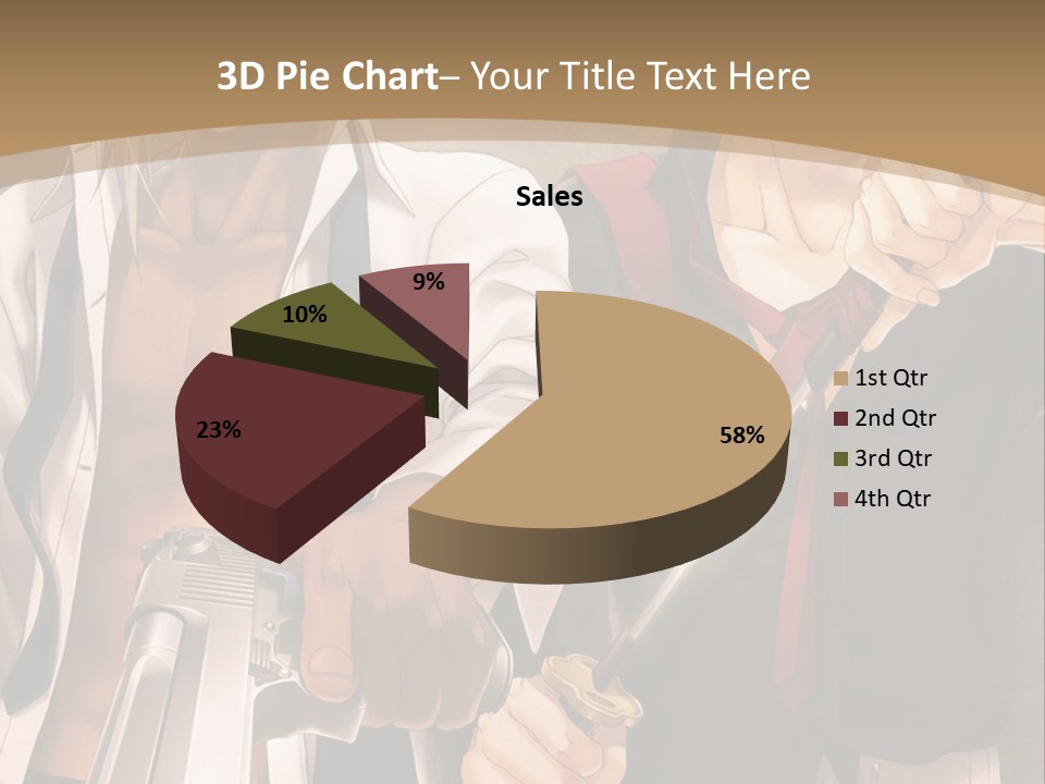 A Couple Of Anime Characters Holding Swords PowerPoint Template