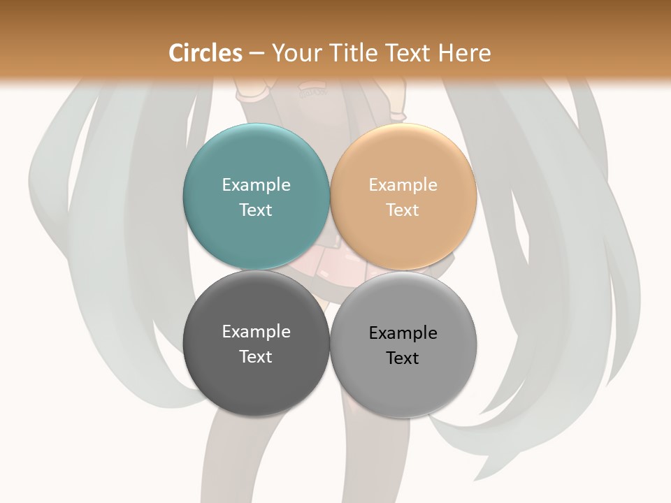 A Girl With Blue Hair Is Standing In Front Of A Brown Wall PowerPoint Template