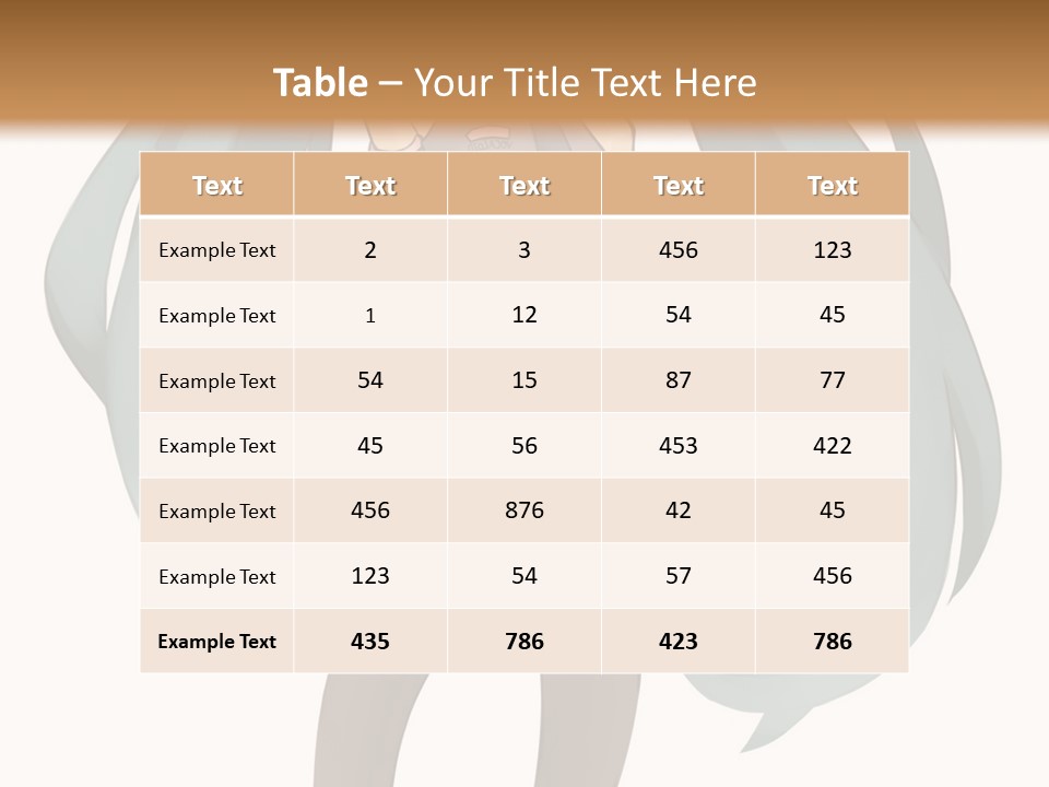 A Girl With Blue Hair Is Standing In Front Of A Brown Wall PowerPoint Template