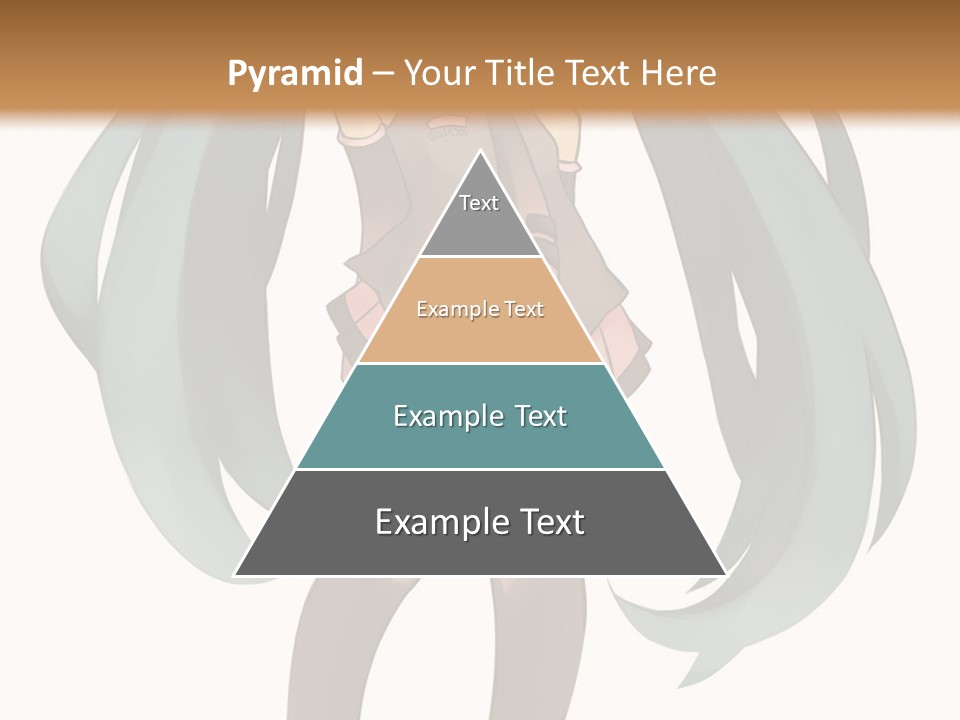 A Girl With Blue Hair Is Standing In Front Of A Brown Wall PowerPoint Template