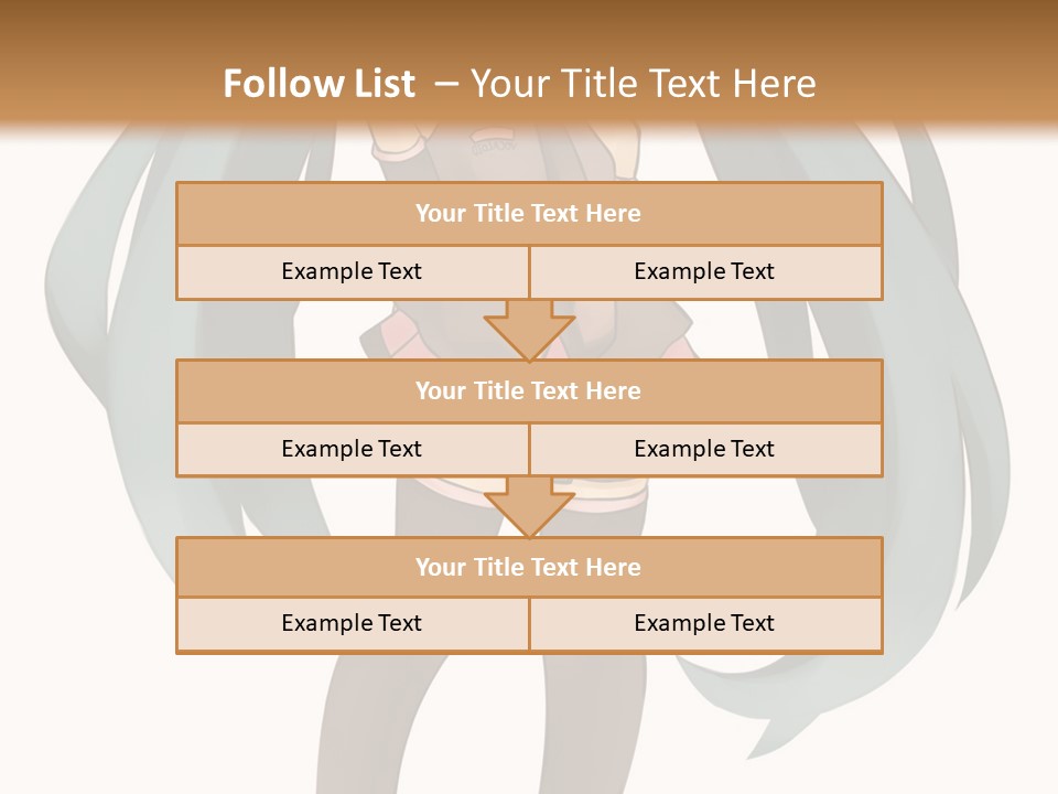 A Girl With Blue Hair Is Standing In Front Of A Brown Wall PowerPoint Template