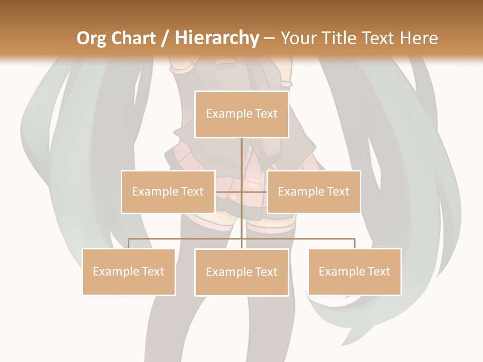 A Girl With Blue Hair Is Standing In Front Of A Brown Wall PowerPoint Template