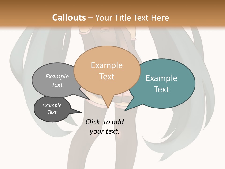 A Girl With Blue Hair Is Standing In Front Of A Brown Wall PowerPoint Template