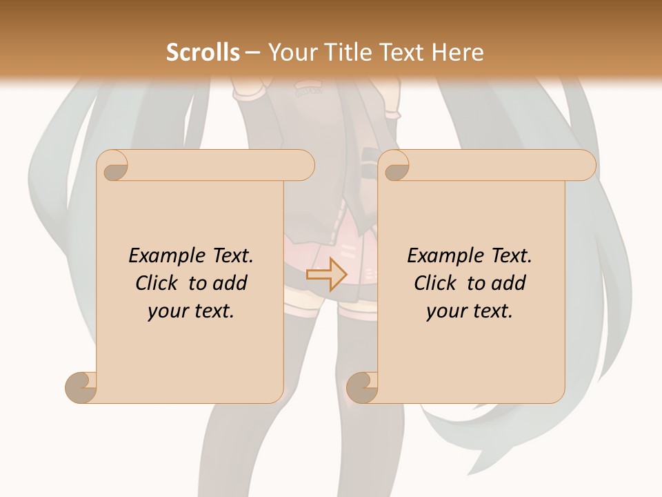 A Girl With Blue Hair Is Standing In Front Of A Brown Wall PowerPoint Template