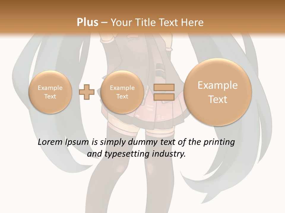 A Girl With Blue Hair Is Standing In Front Of A Brown Wall PowerPoint Template