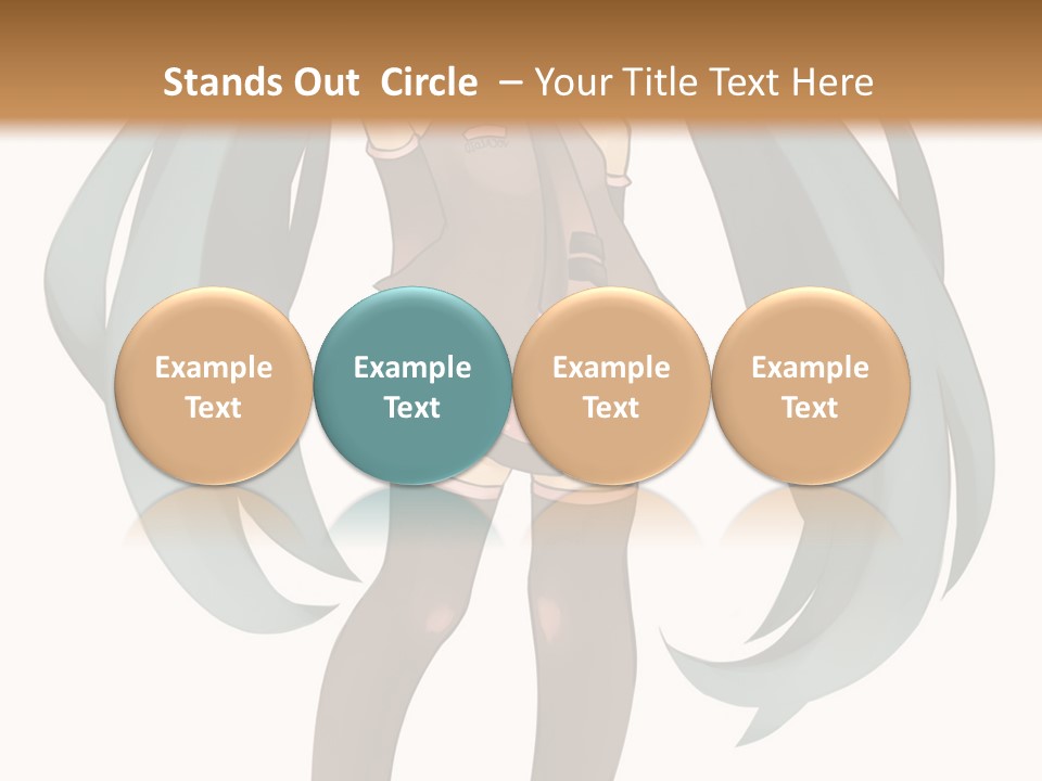 A Girl With Blue Hair Is Standing In Front Of A Brown Wall PowerPoint Template