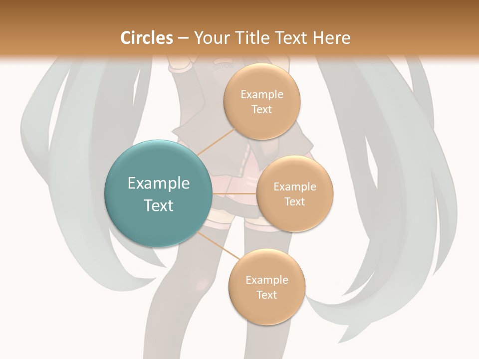 A Girl With Blue Hair Is Standing In Front Of A Brown Wall PowerPoint Template