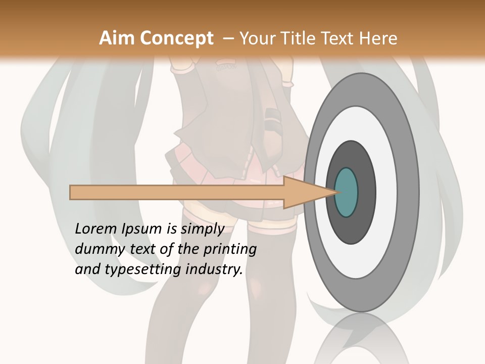 A Girl With Blue Hair Is Standing In Front Of A Brown Wall PowerPoint Template