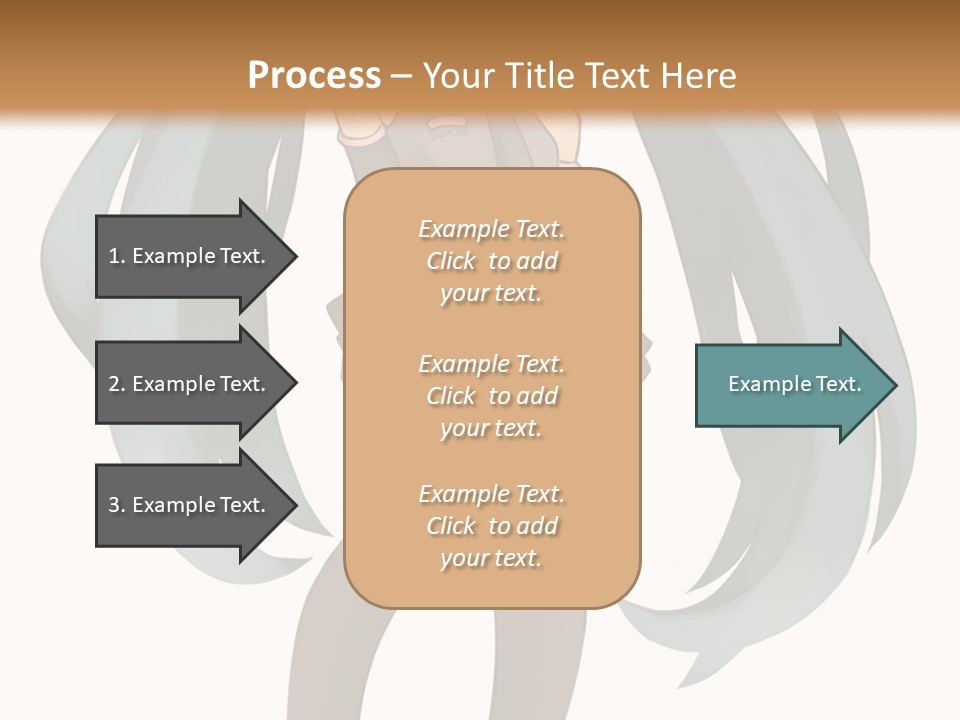 A Girl With Blue Hair Is Standing In Front Of A Brown Wall PowerPoint Template