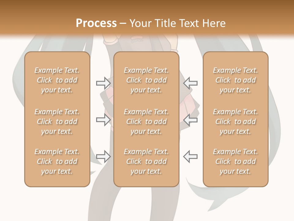 A Girl With Blue Hair Is Standing In Front Of A Brown Wall PowerPoint Template