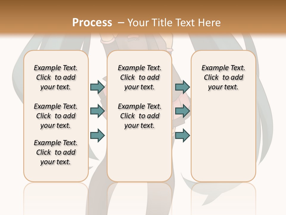 A Girl With Blue Hair Is Standing In Front Of A Brown Wall PowerPoint Template