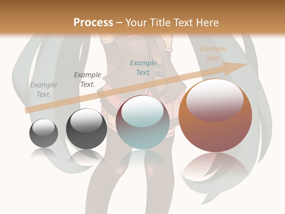 A Girl With Blue Hair Is Standing In Front Of A Brown Wall PowerPoint Template