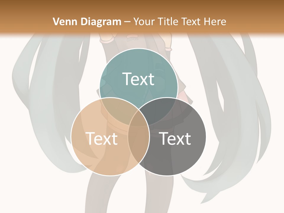 A Girl With Blue Hair Is Standing In Front Of A Brown Wall PowerPoint Template