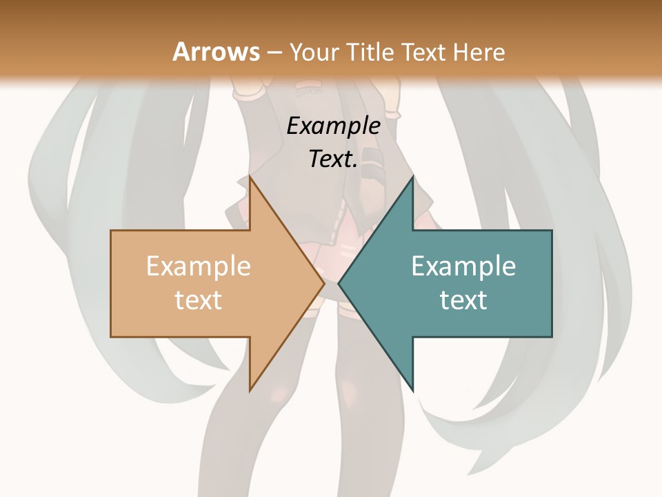 A Girl With Blue Hair Is Standing In Front Of A Brown Wall PowerPoint Template