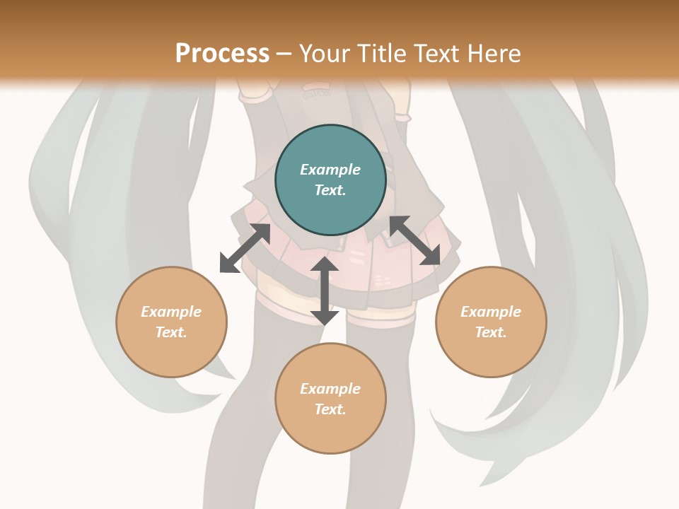 A Girl With Blue Hair Is Standing In Front Of A Brown Wall PowerPoint Template