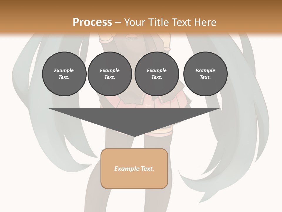 A Girl With Blue Hair Is Standing In Front Of A Brown Wall PowerPoint Template