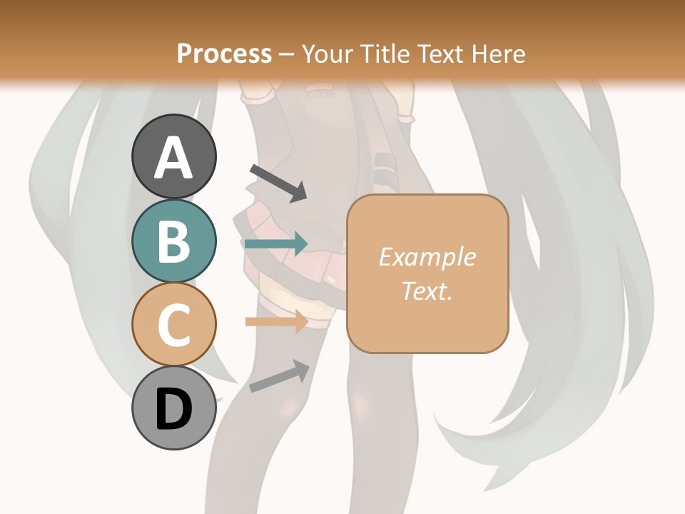 A Girl With Blue Hair Is Standing In Front Of A Brown Wall PowerPoint Template