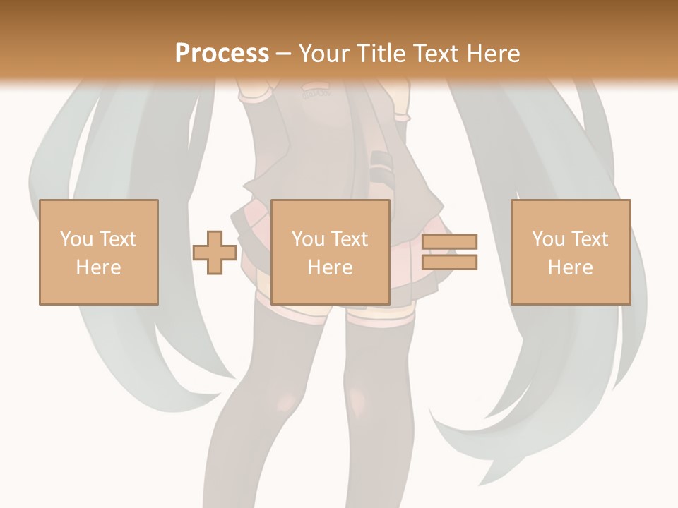 A Girl With Blue Hair Is Standing In Front Of A Brown Wall PowerPoint Template