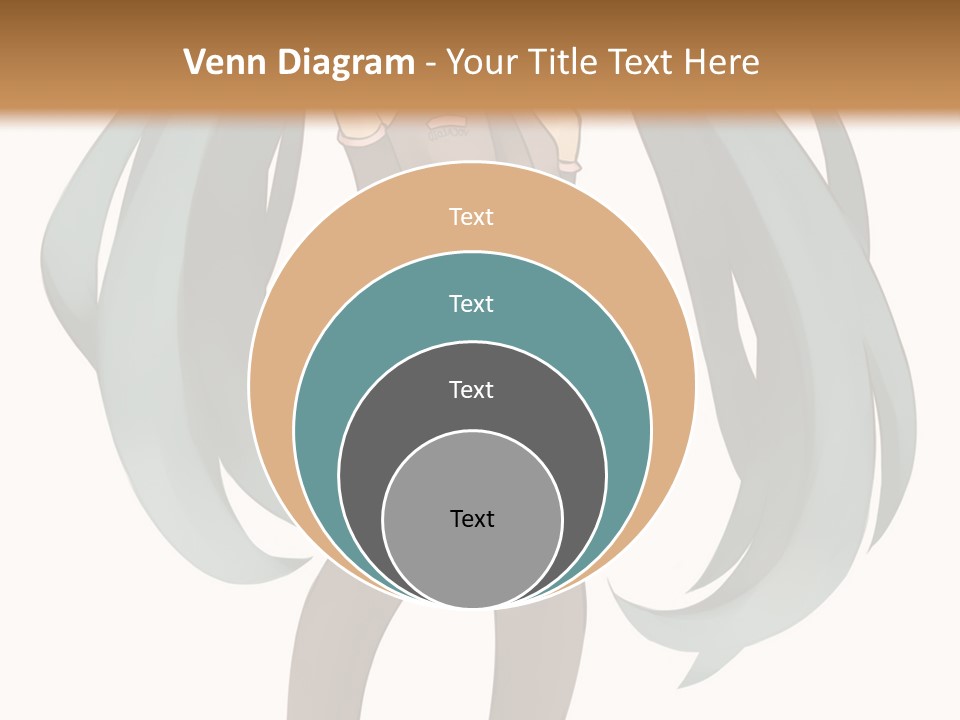 A Girl With Blue Hair Is Standing In Front Of A Brown Wall PowerPoint Template