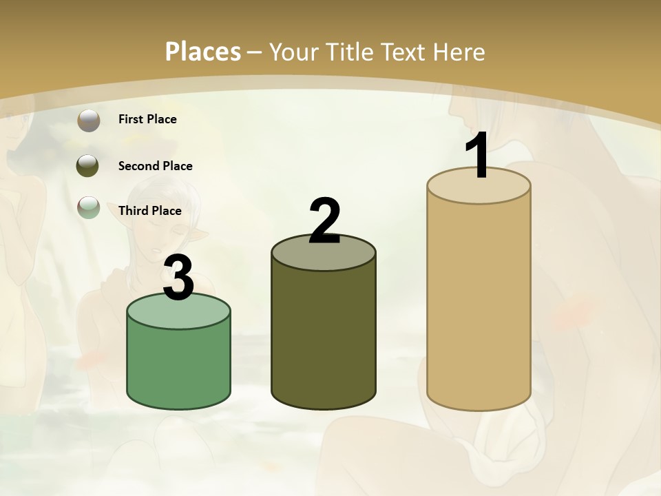 A Group Of Naked People In The Water PowerPoint Template