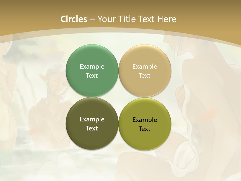 A Group Of Naked People In The Water PowerPoint Template