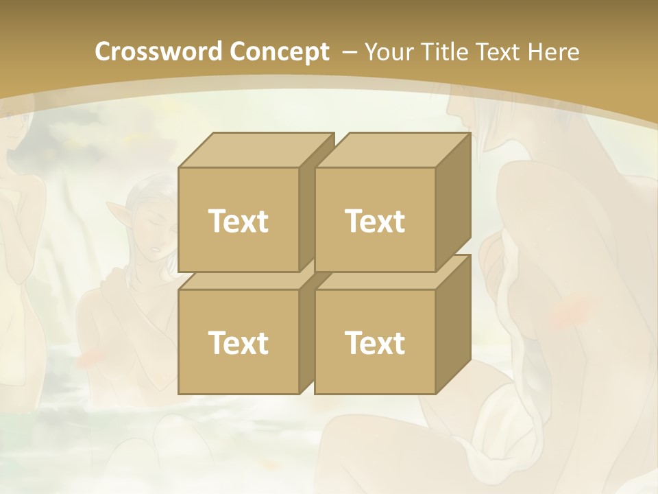 A Group Of Naked People In The Water PowerPoint Template
