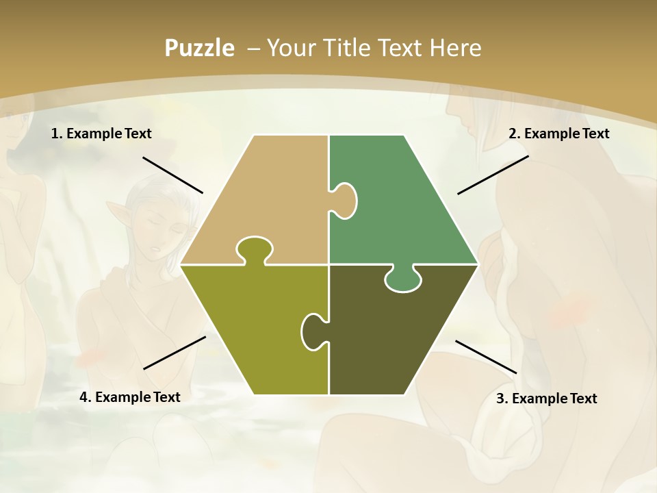 A Group Of Naked People In The Water PowerPoint Template