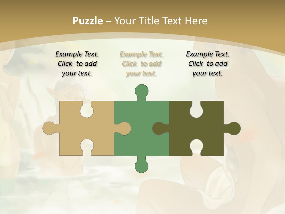 A Group Of Naked People In The Water PowerPoint Template