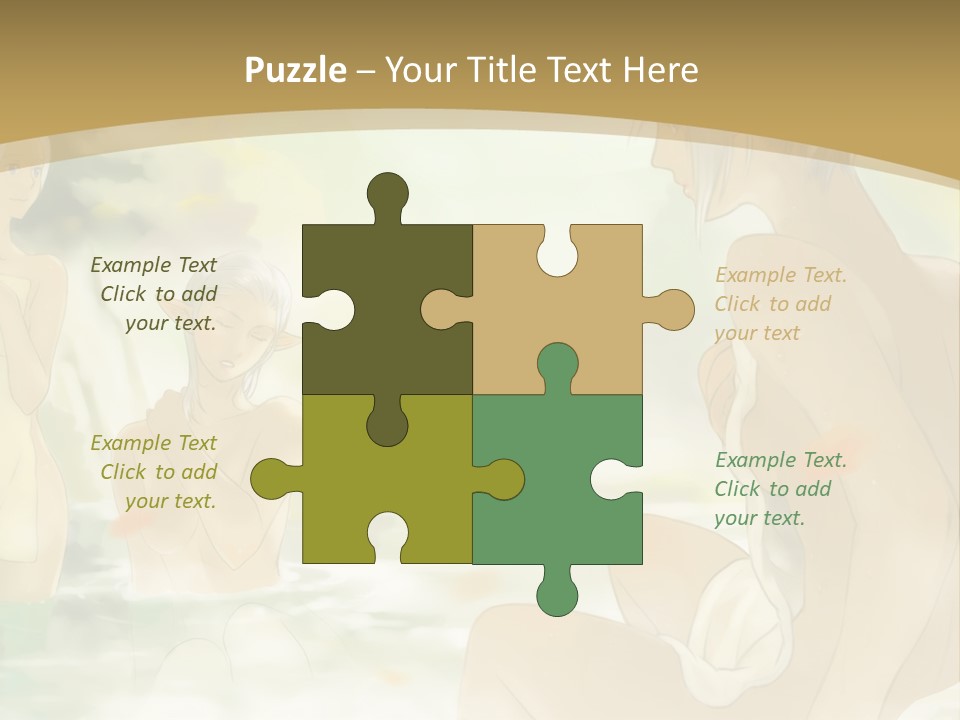 A Group Of Naked People In The Water PowerPoint Template