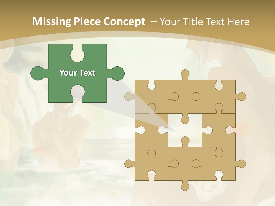 A Group Of Naked People In The Water PowerPoint Template