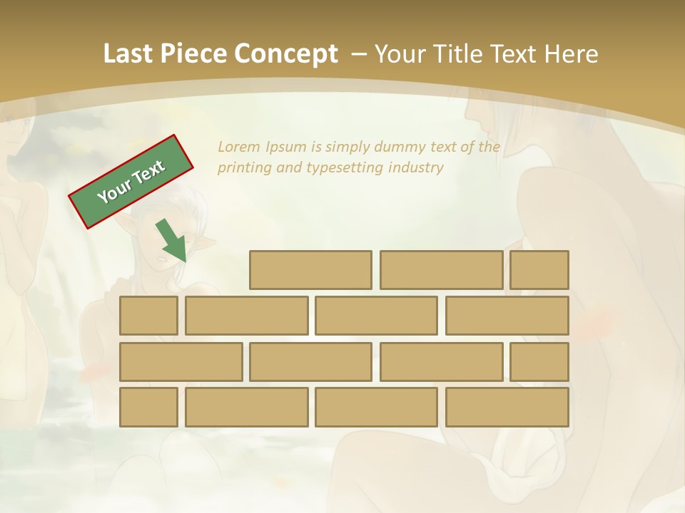 A Group Of Naked People In The Water PowerPoint Template