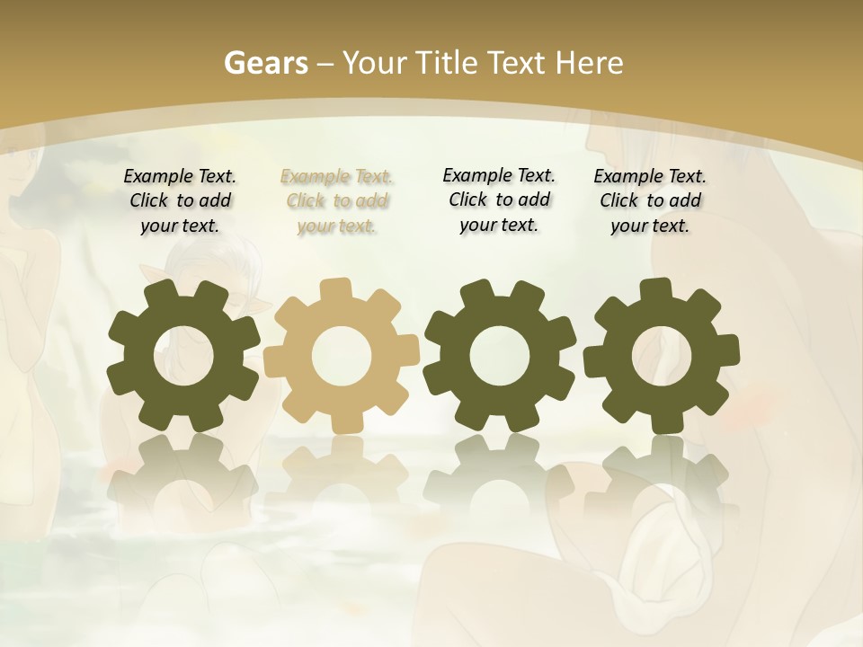 A Group Of Naked People In The Water PowerPoint Template