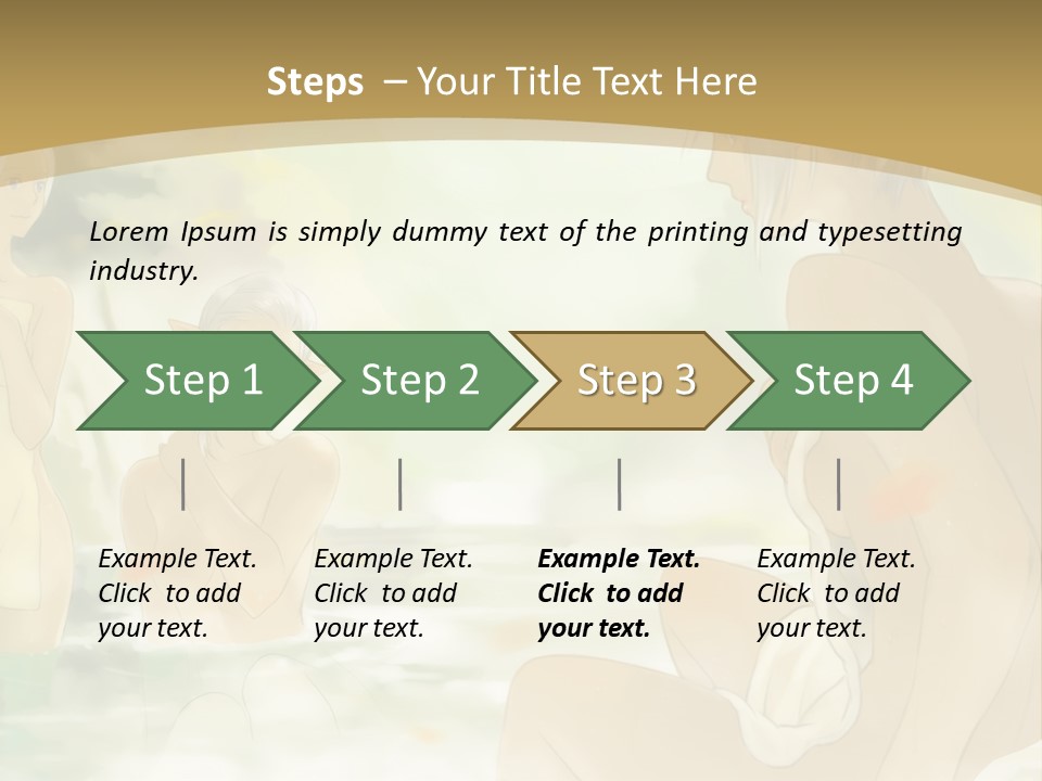 A Group Of Naked People In The Water PowerPoint Template