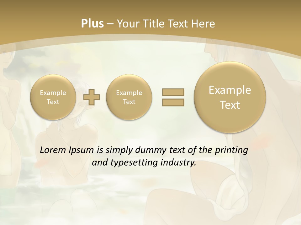 A Group Of Naked People In The Water PowerPoint Template
