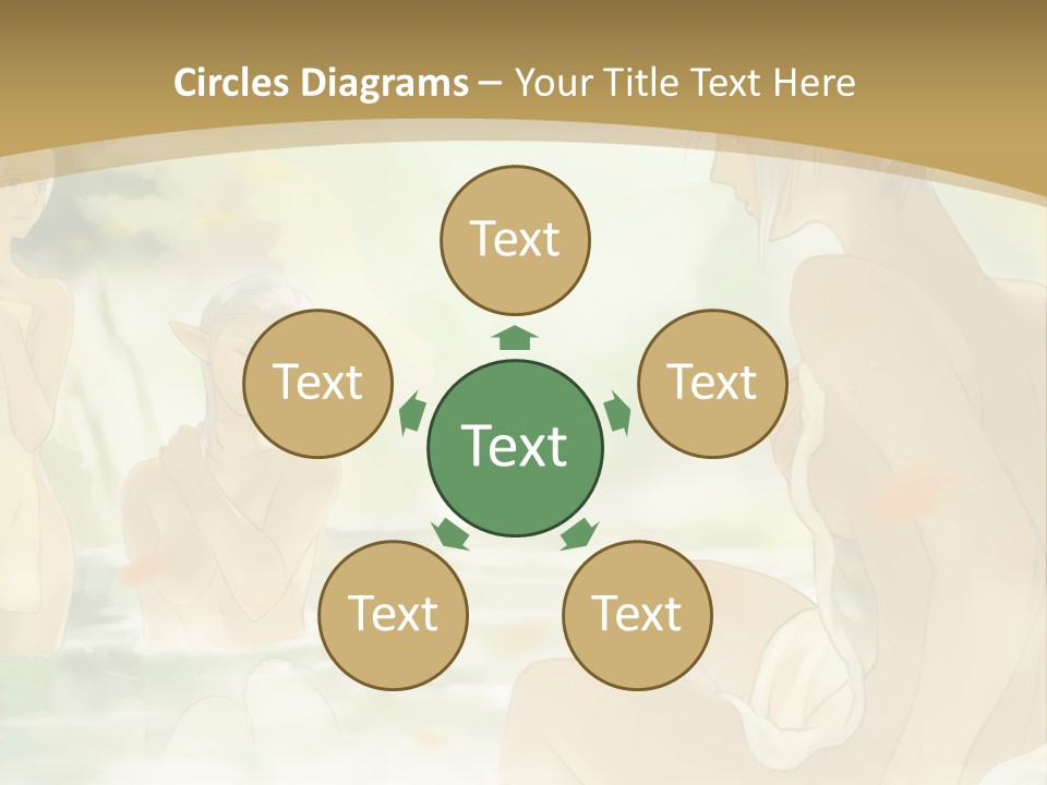 A Group Of Naked People In The Water PowerPoint Template