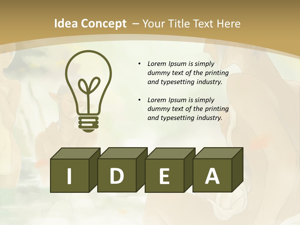 A Group Of Naked People In The Water PowerPoint Template