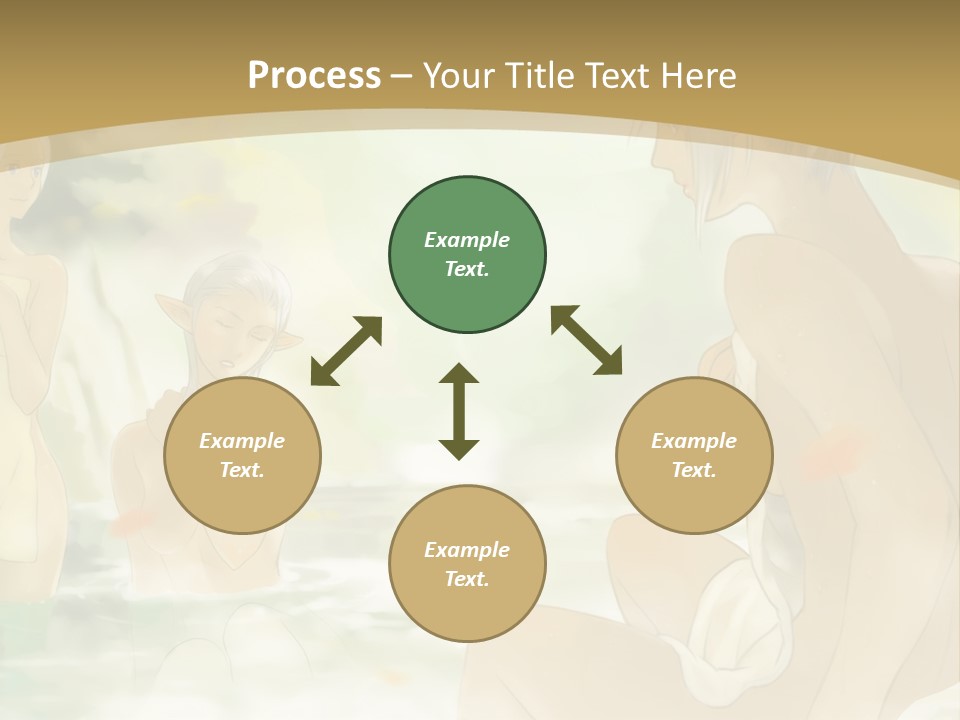 A Group Of Naked People In The Water PowerPoint Template