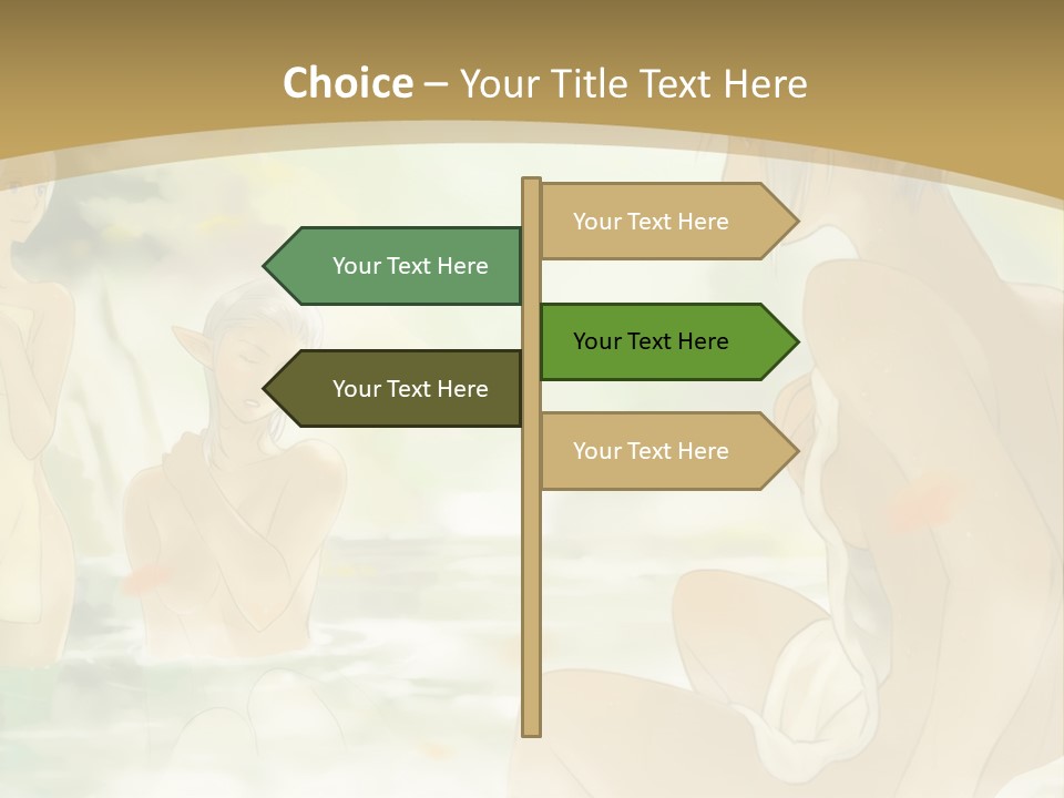 A Group Of Naked People In The Water PowerPoint Template